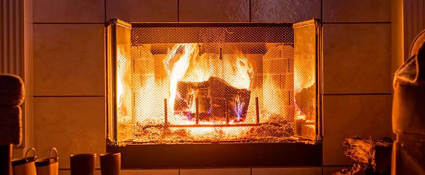 Mendota Hearth Landscape Fireplace Installation in Yorkville, Illinois